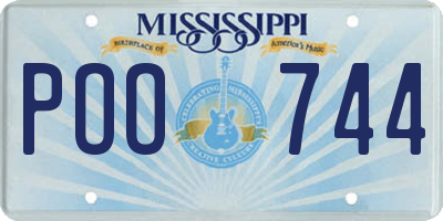 MS license plate POO744