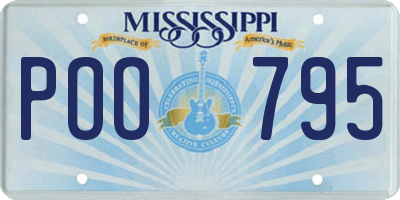 MS license plate POO795