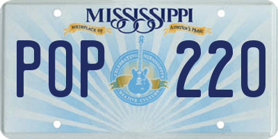 MS license plate POP220