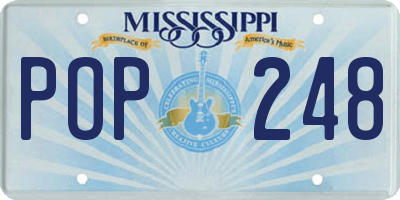 MS license plate POP248