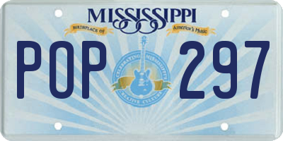 MS license plate POP297