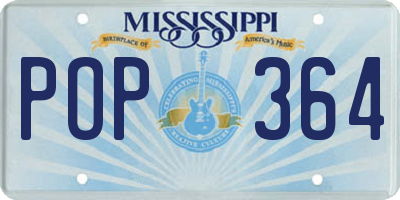 MS license plate POP364