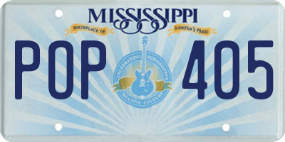 MS license plate POP405