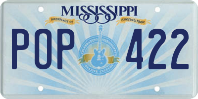 MS license plate POP422