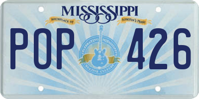 MS license plate POP426