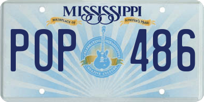 MS license plate POP486
