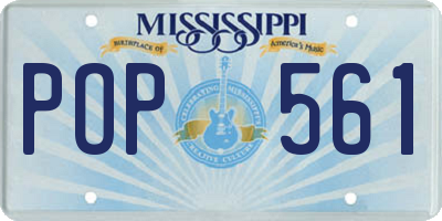 MS license plate POP561