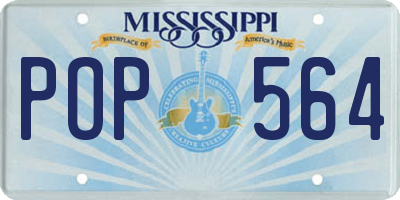 MS license plate POP564