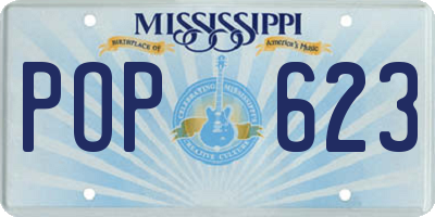 MS license plate POP623