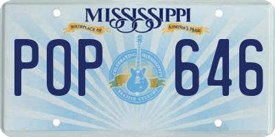 MS license plate POP646