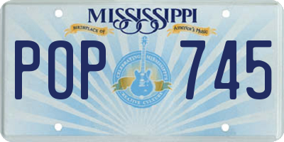 MS license plate POP745