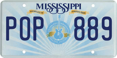 MS license plate POP889