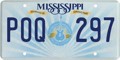 MS license plate POQ297