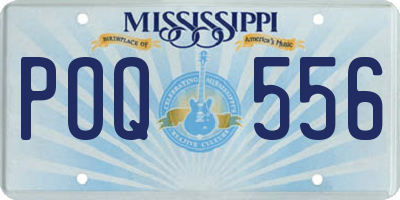 MS license plate POQ556
