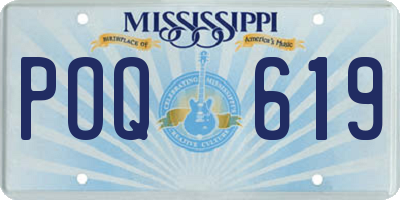 MS license plate POQ619