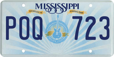 MS license plate POQ723
