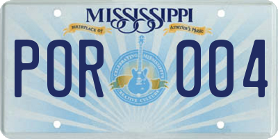 MS license plate POR004