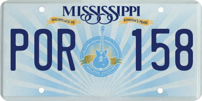 MS license plate POR158