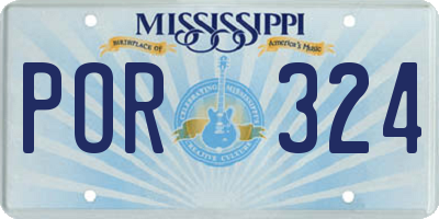 MS license plate POR324