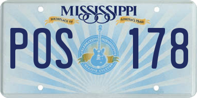 MS license plate POS178