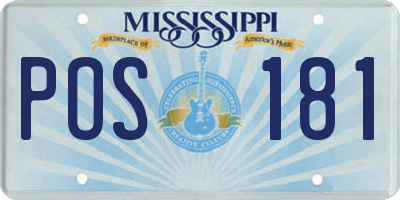 MS license plate POS181