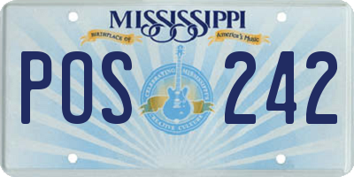 MS license plate POS242