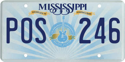 MS license plate POS246