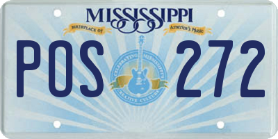 MS license plate POS272