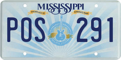 MS license plate POS291
