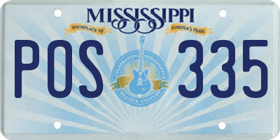 MS license plate POS335