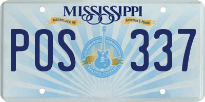 MS license plate POS337