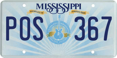 MS license plate POS367