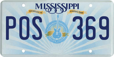 MS license plate POS369