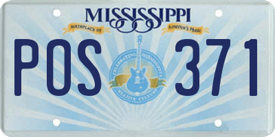 MS license plate POS371