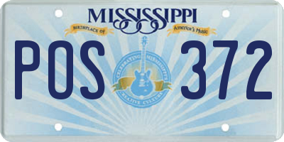MS license plate POS372