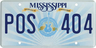 MS license plate POS404