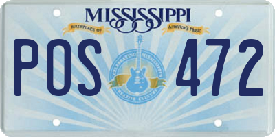 MS license plate POS472