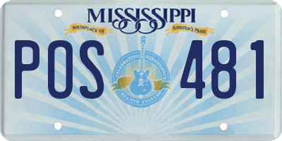 MS license plate POS481