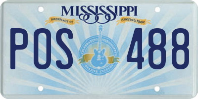 MS license plate POS488