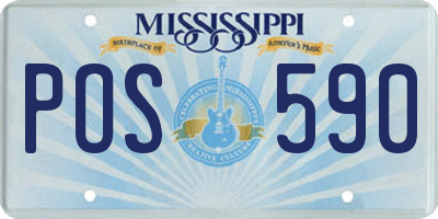 MS license plate POS590