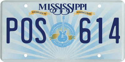 MS license plate POS614