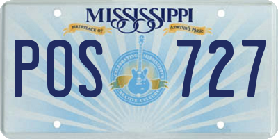 MS license plate POS727