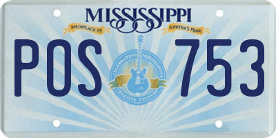 MS license plate POS753