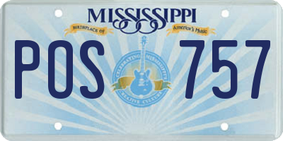 MS license plate POS757