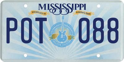 MS license plate POT088
