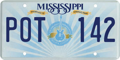 MS license plate POT142