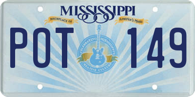 MS license plate POT149