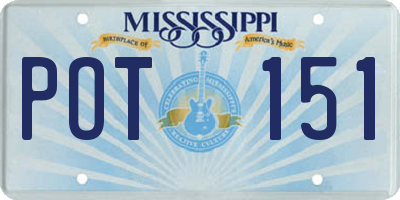 MS license plate POT151
