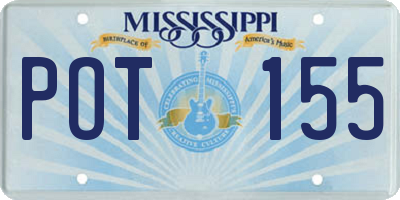 MS license plate POT155