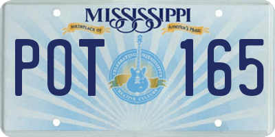 MS license plate POT165